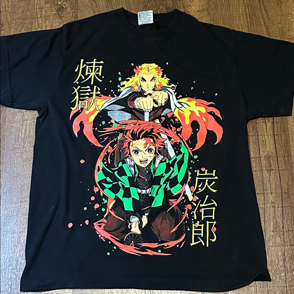Black Anime Graphic T-Shirt